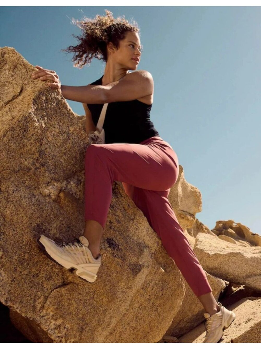 ATHLETA Trekkie North Jogger Pant Pink Berry Rose Womens 14 Mauve - Picture 2 of 12